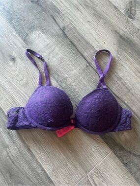 La SENZA Purple Lace Padded Bra with Adjustable Straps